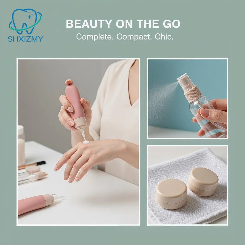 Refillable Travel Bottle Set – Spray, Lotion & Shampoo
