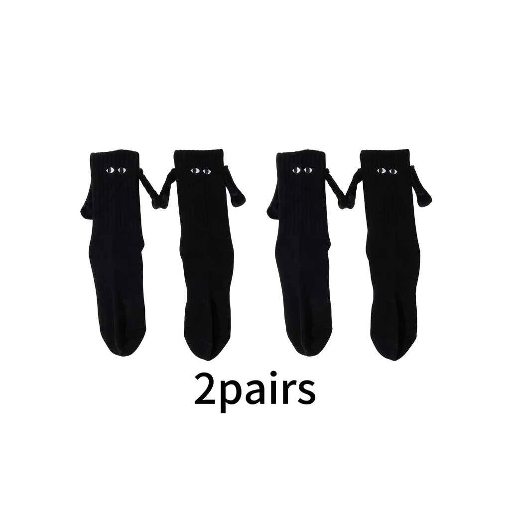 Magnetic Toe Link Couple Socks – Cartoon Novelty Knee-High