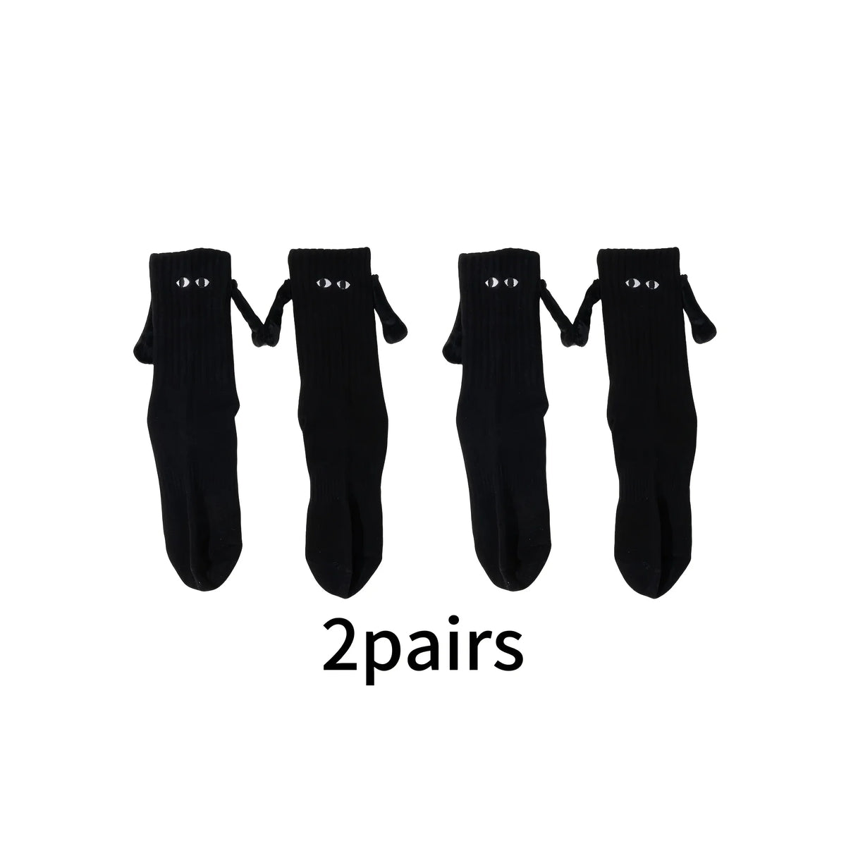 Magnetic Toe Link Couple Socks – Cartoon Novelty Knee-High