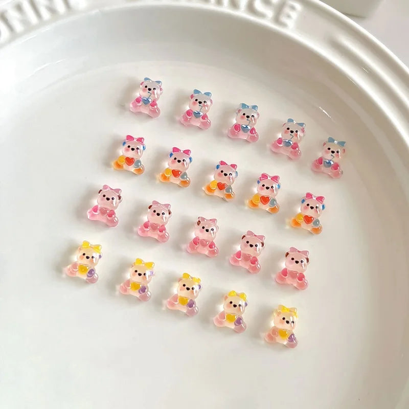 50pcs Kawaii Turtle 3D Flatback Resin Nail Art Charms DIY