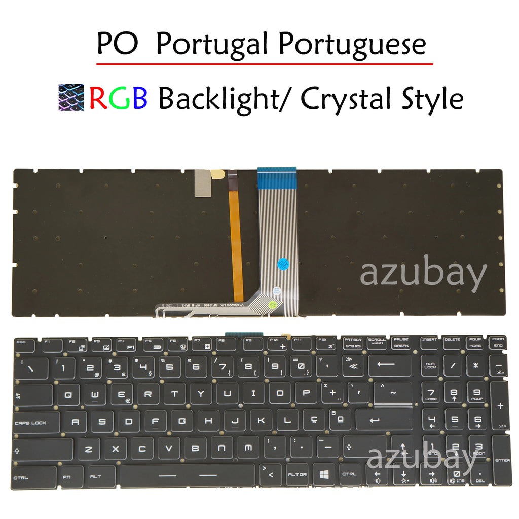 RGB Backlit MSI GE62 GE72 GF62 GF72 GP63 Replacement Keyboard ES/PT/IT/JP
