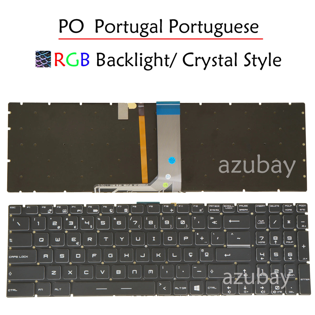 RGB Backlit MSI GE62 GE72 GF62 GF72 GP63 Replacement Keyboard ES/PT/IT/JP