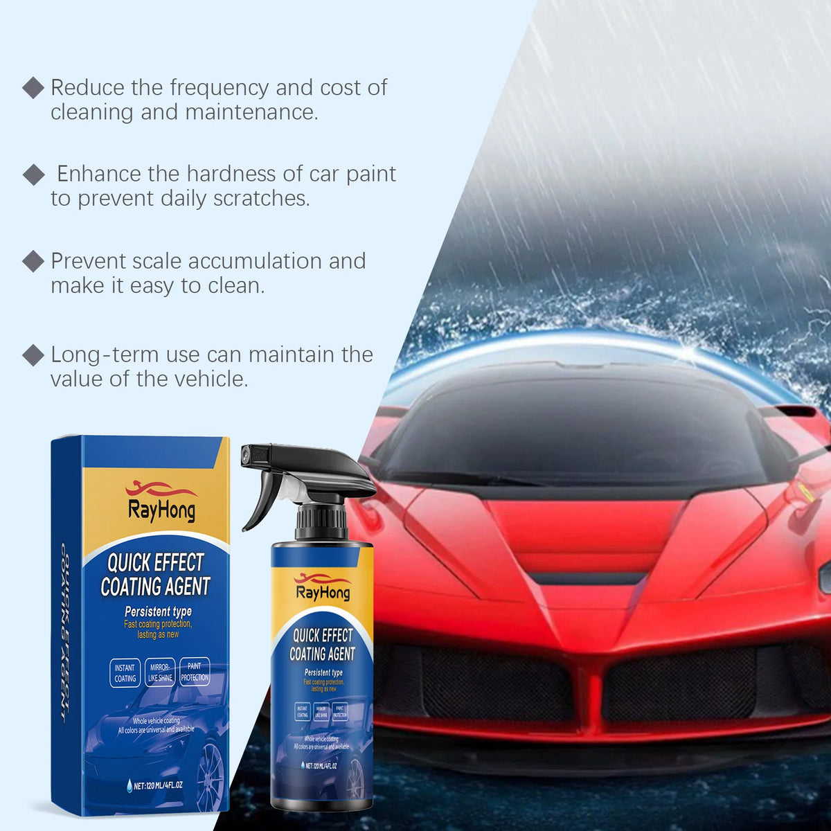 Car Scratch Repair Polishing & Coating Spray 120ml | VIBE