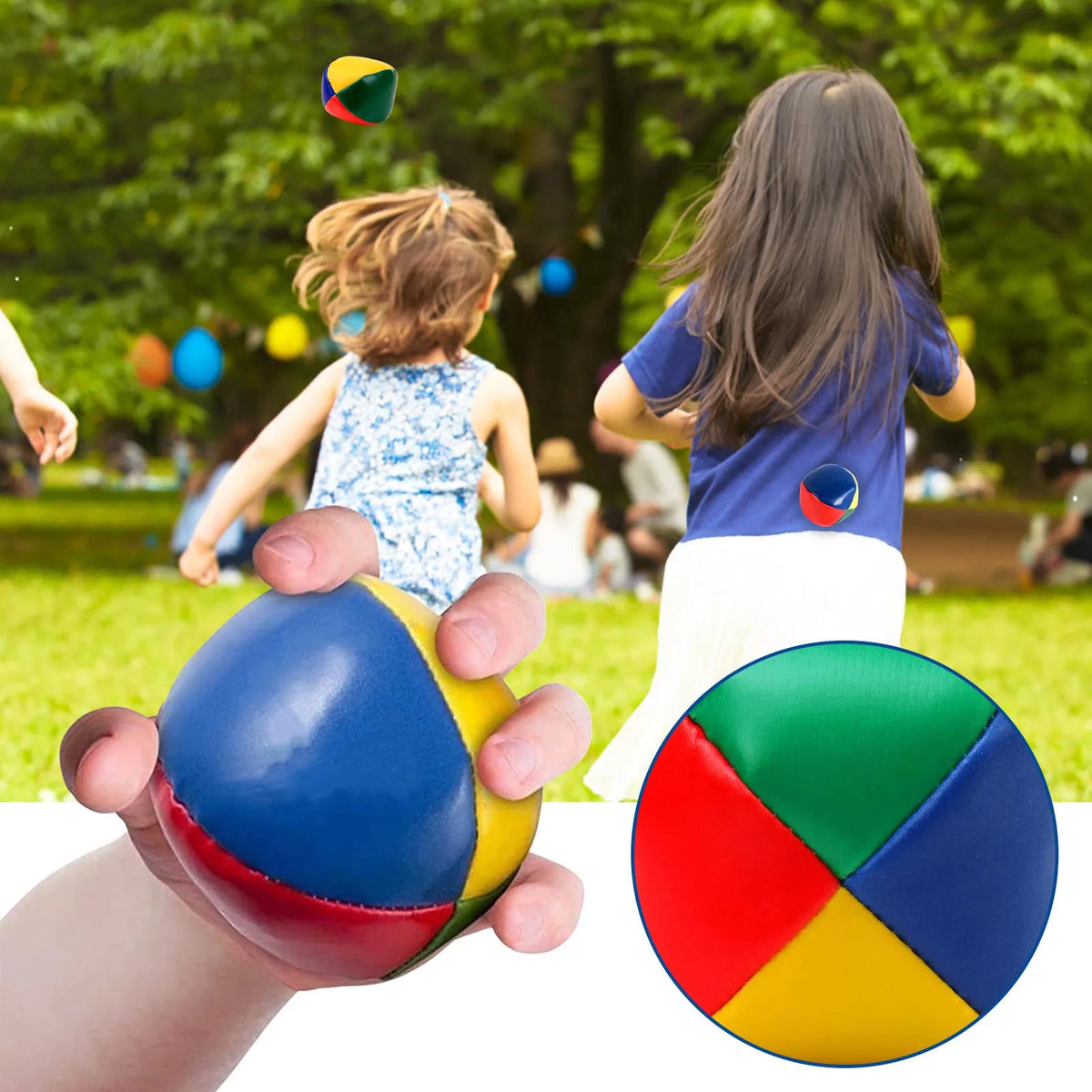 Beanbag Juggling Balls – Soft PU Leather, Multi-Colour 5-Pack