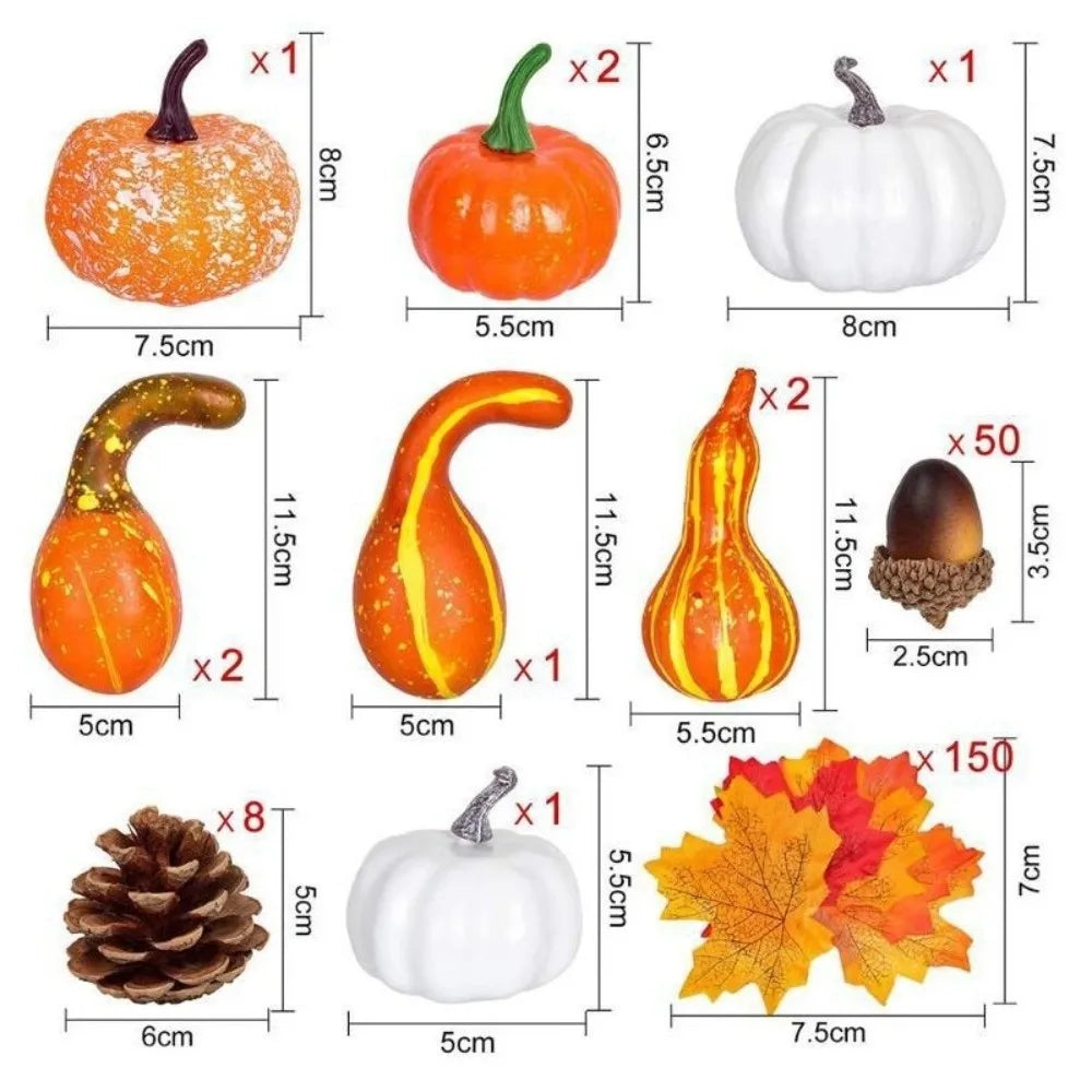 50pcs Faux Berries & Maple Leaves Fall Halloween Decoration Set