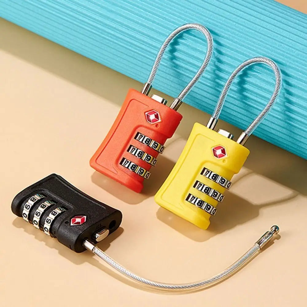 TSA 3-Digit Combination Lock – Travel Wire Rope Padlock