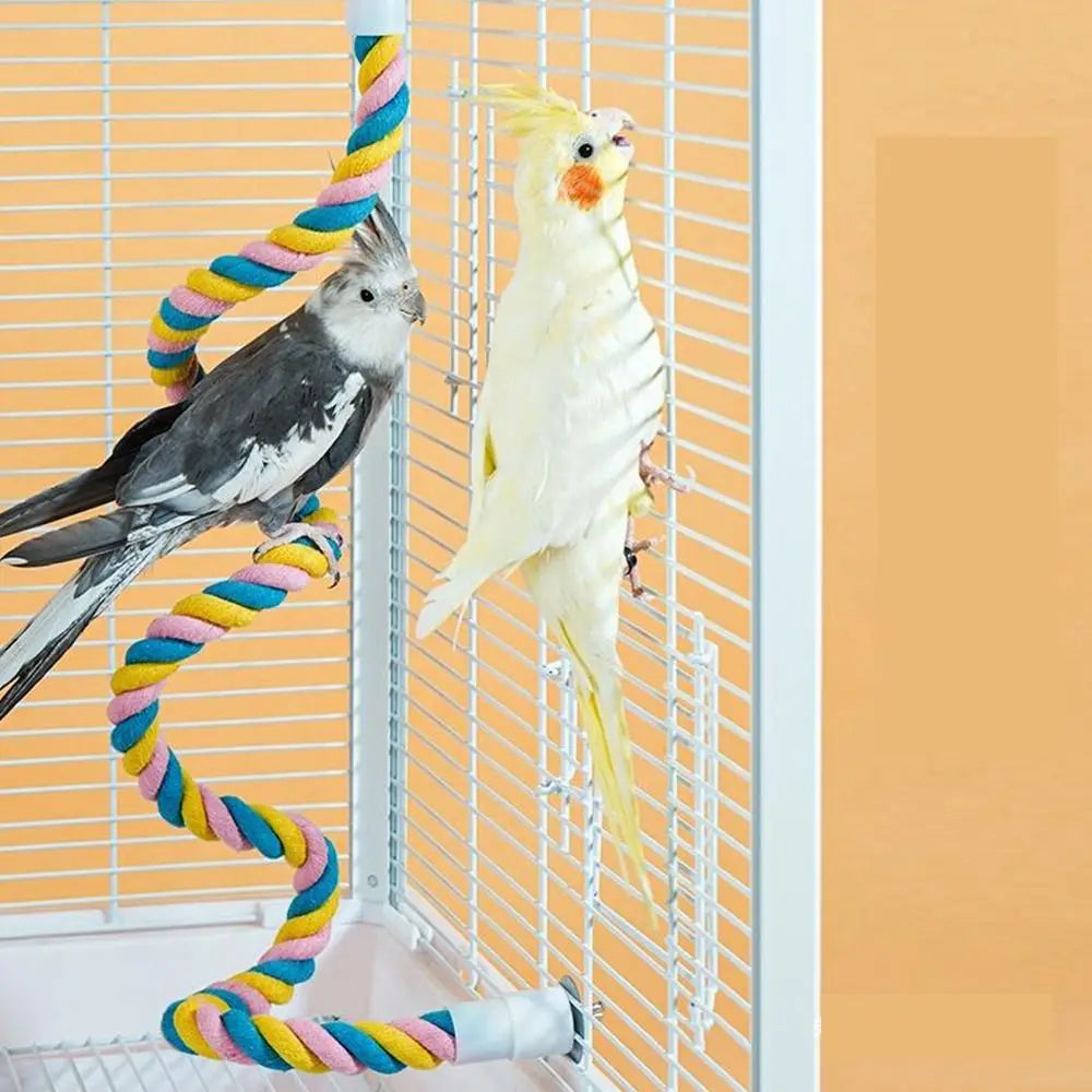 Cotton Climbing Rope Bird Toy – Parrot Swing & Cage Perch