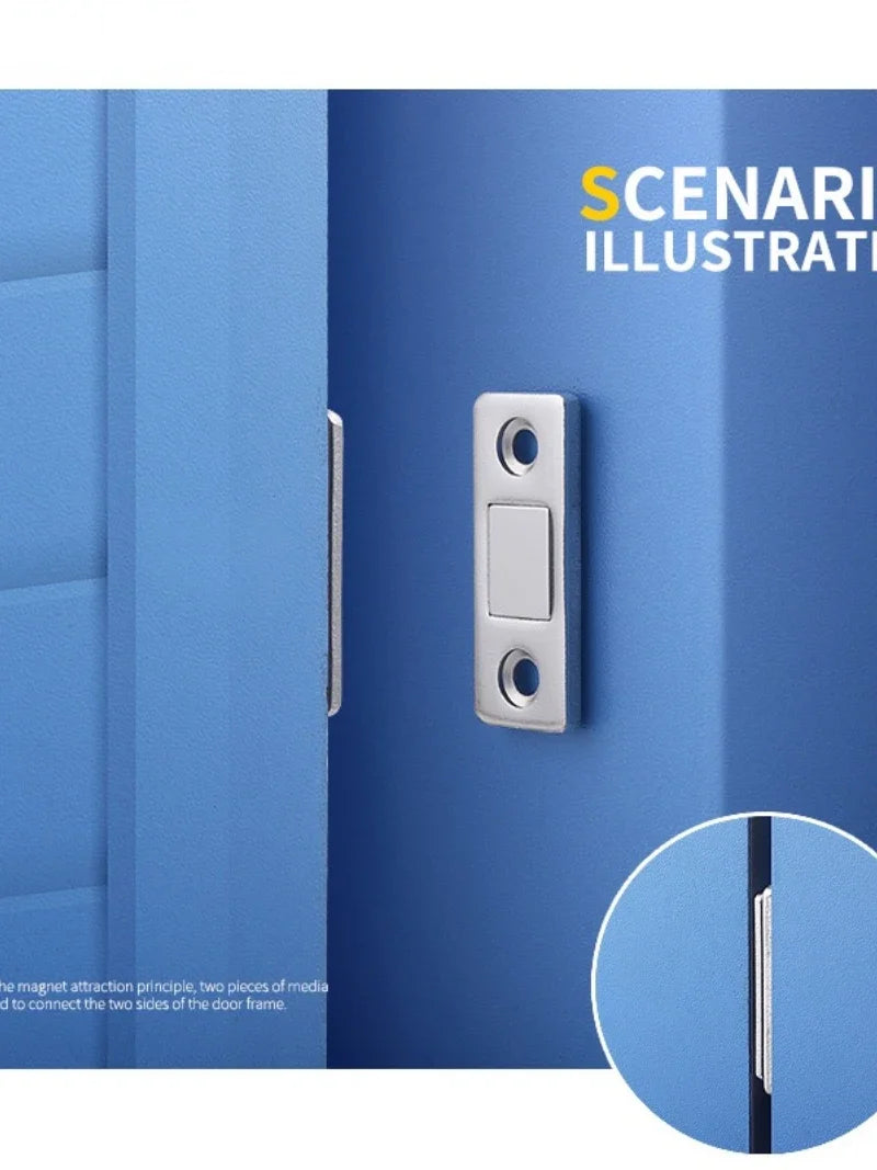 2-Pack Magnetic Cabinet Catches Hidden Door Closer + Screws