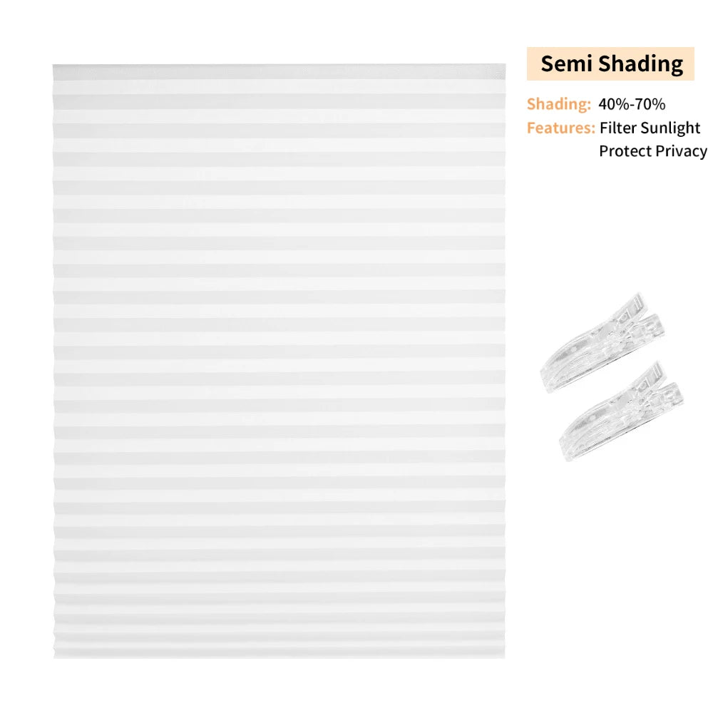 Cordless No-Drill Pleated Paper Blinds – Cut to Size