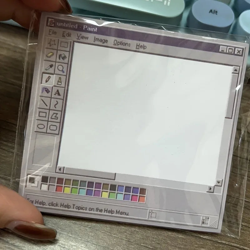 50-Sheet Retro Computer Drawing Pad – Vintage Notepad