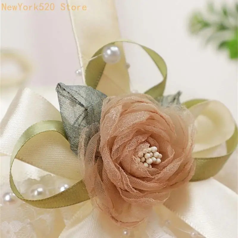 Wedding Flower Basket with Lace & Rose – Ceremony Décor