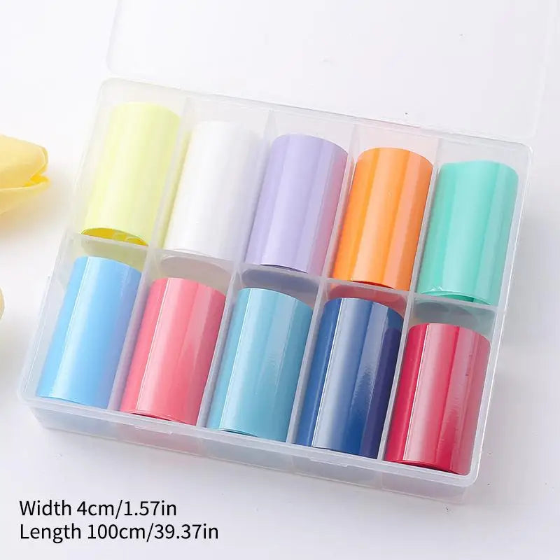Floral Nail Foil Transfer Stickers 50pcs – Flower Nail Wraps