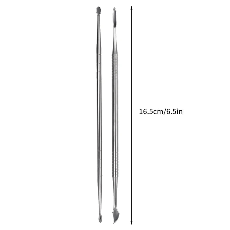 Double-Headed Metal Nail Carving Rod & Gel Removal Tool