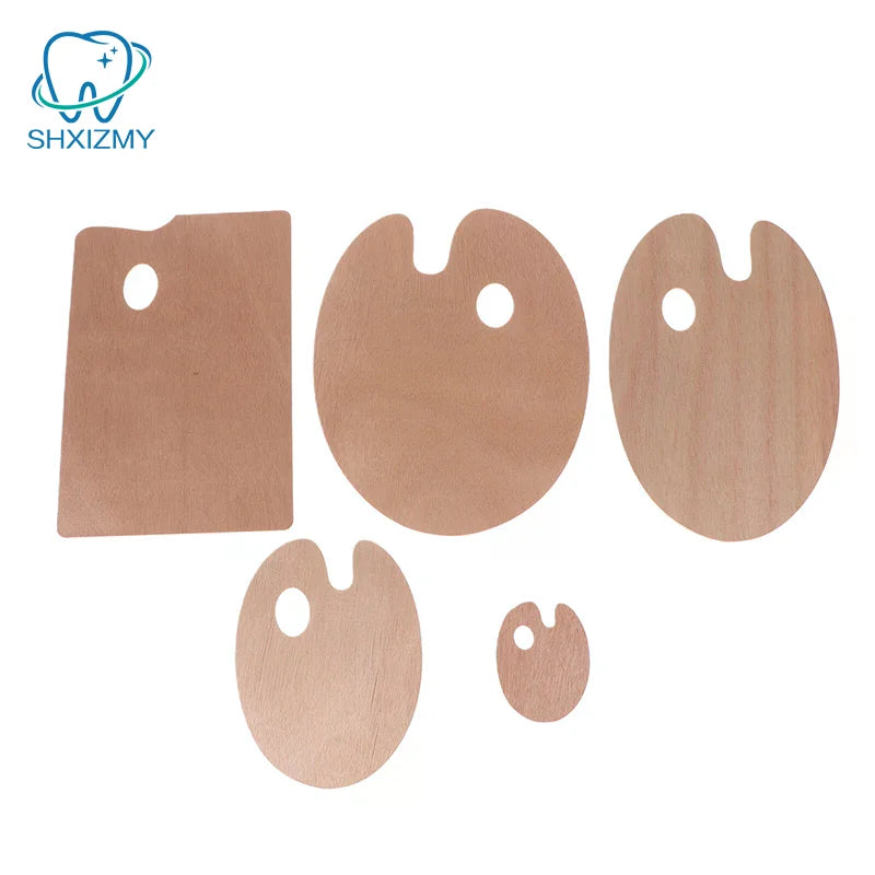 Wooden Paint Palette with Thumb Hole – Color Mixing Tray