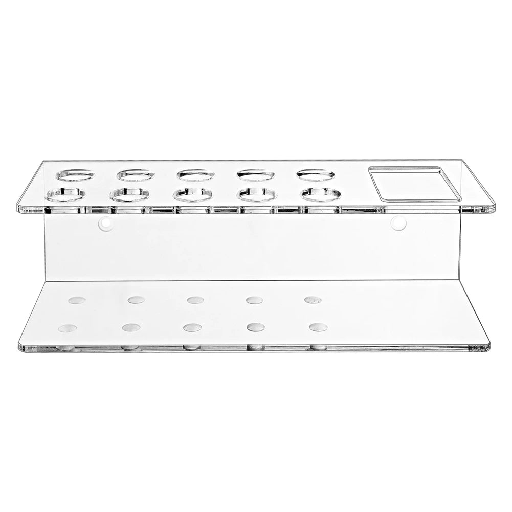 Clear Acrylic Dry Erase Marker Holder with Slots & Eraser