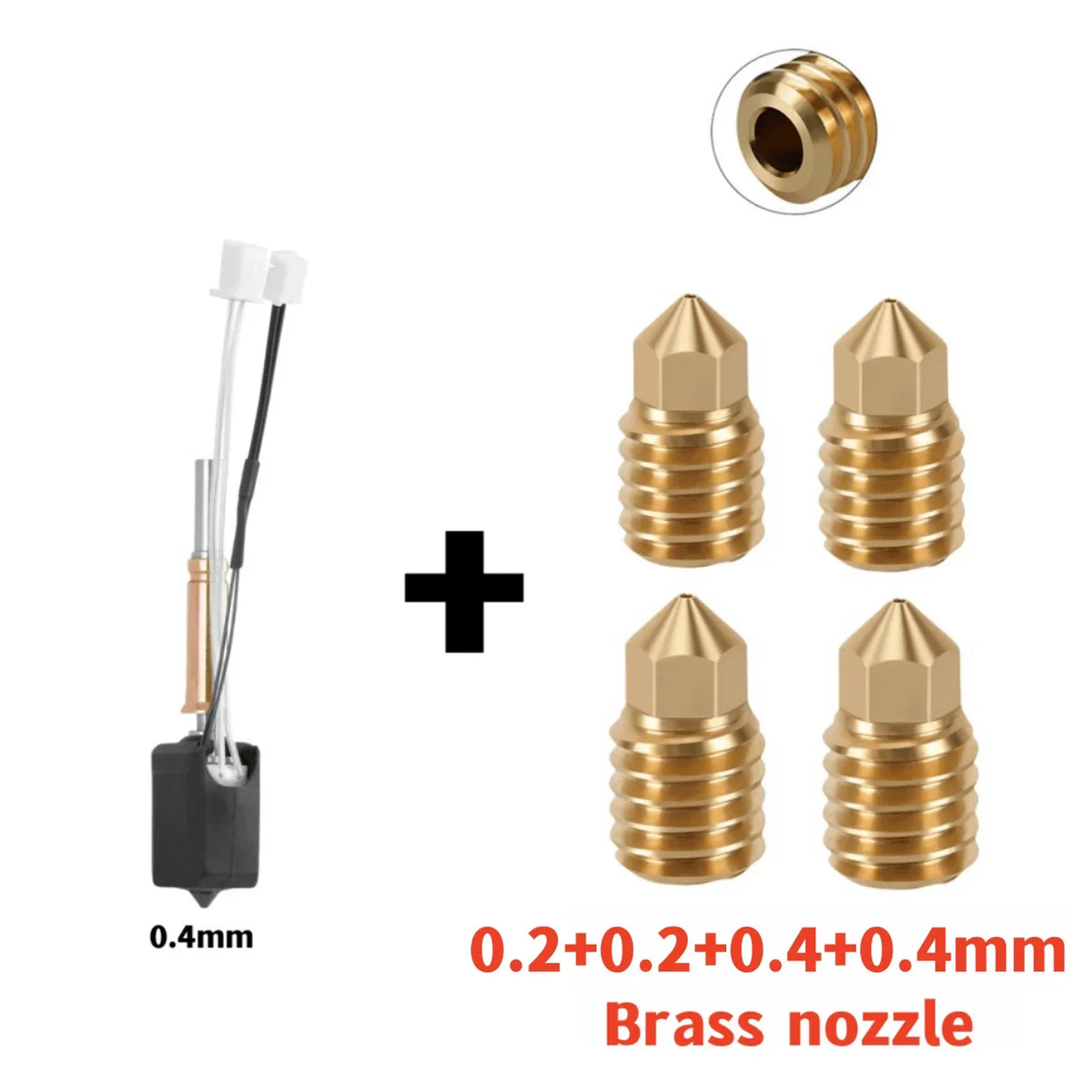 Upgraded Hotend Kit Anycubic Kobra 3 – Bi-Metal 24V 60W
