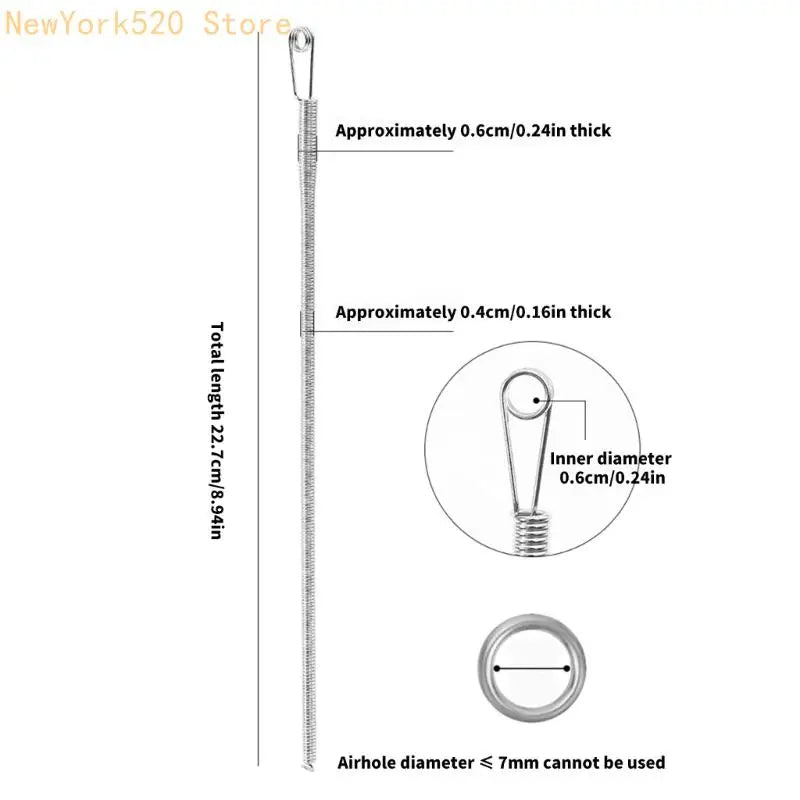 5-Pack Spring Drawstring Threader – Flexible Steel Elastic Cord Tool
