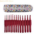14-Pc Ergonomic Crochet Hook Set 2.0–10mm with Storage Case