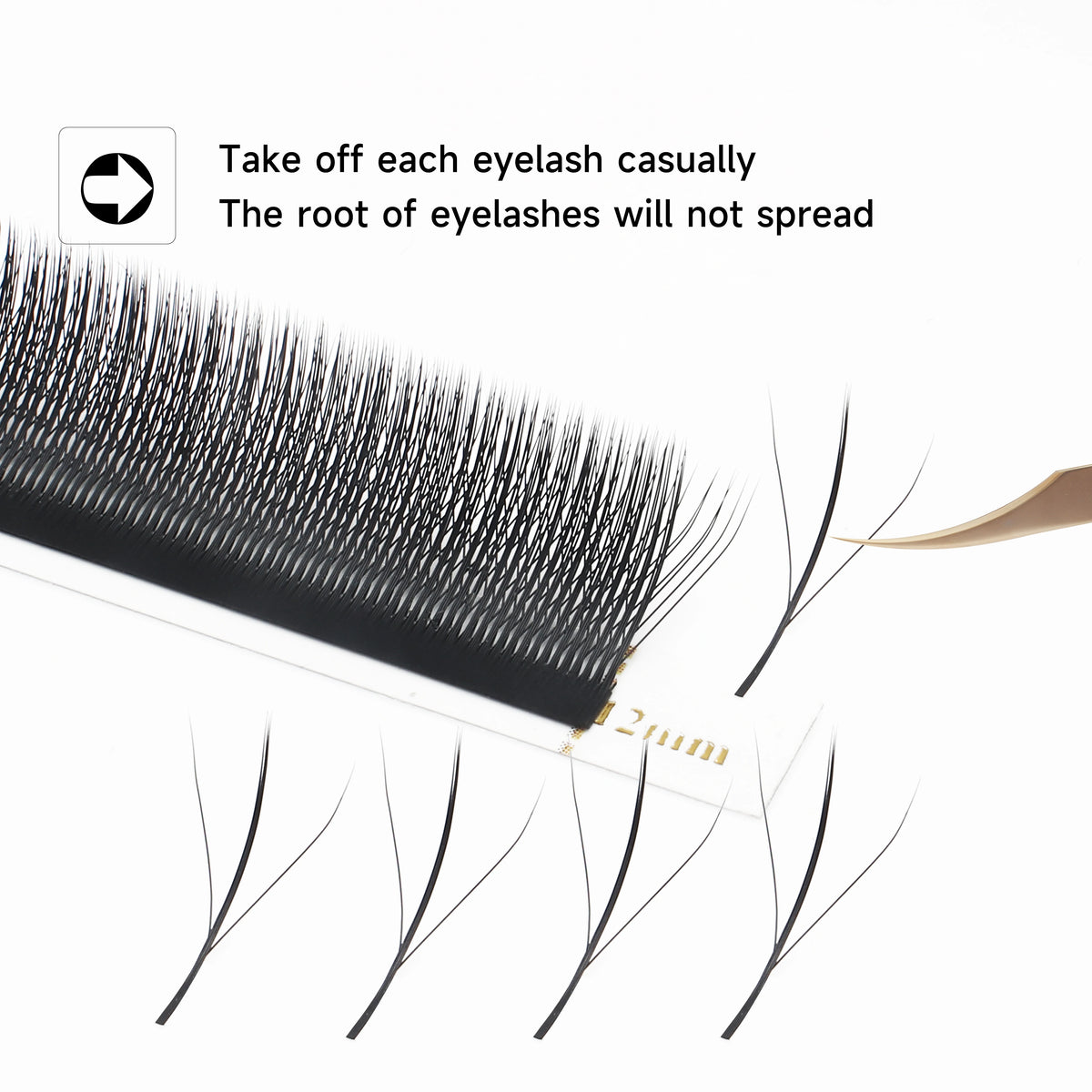 XIUSUZAKI 3D Premade Fan Mink Eyelash Extensions Triple Tips