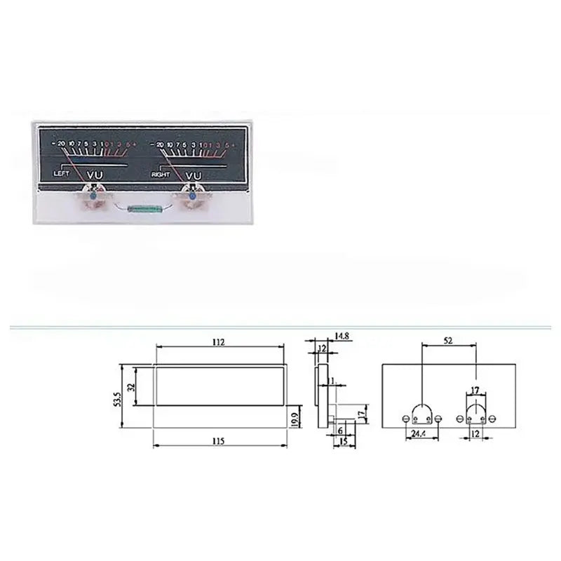 VU Level Meter TS-318 for Tube Amplifier – Dual dB Audio Meter