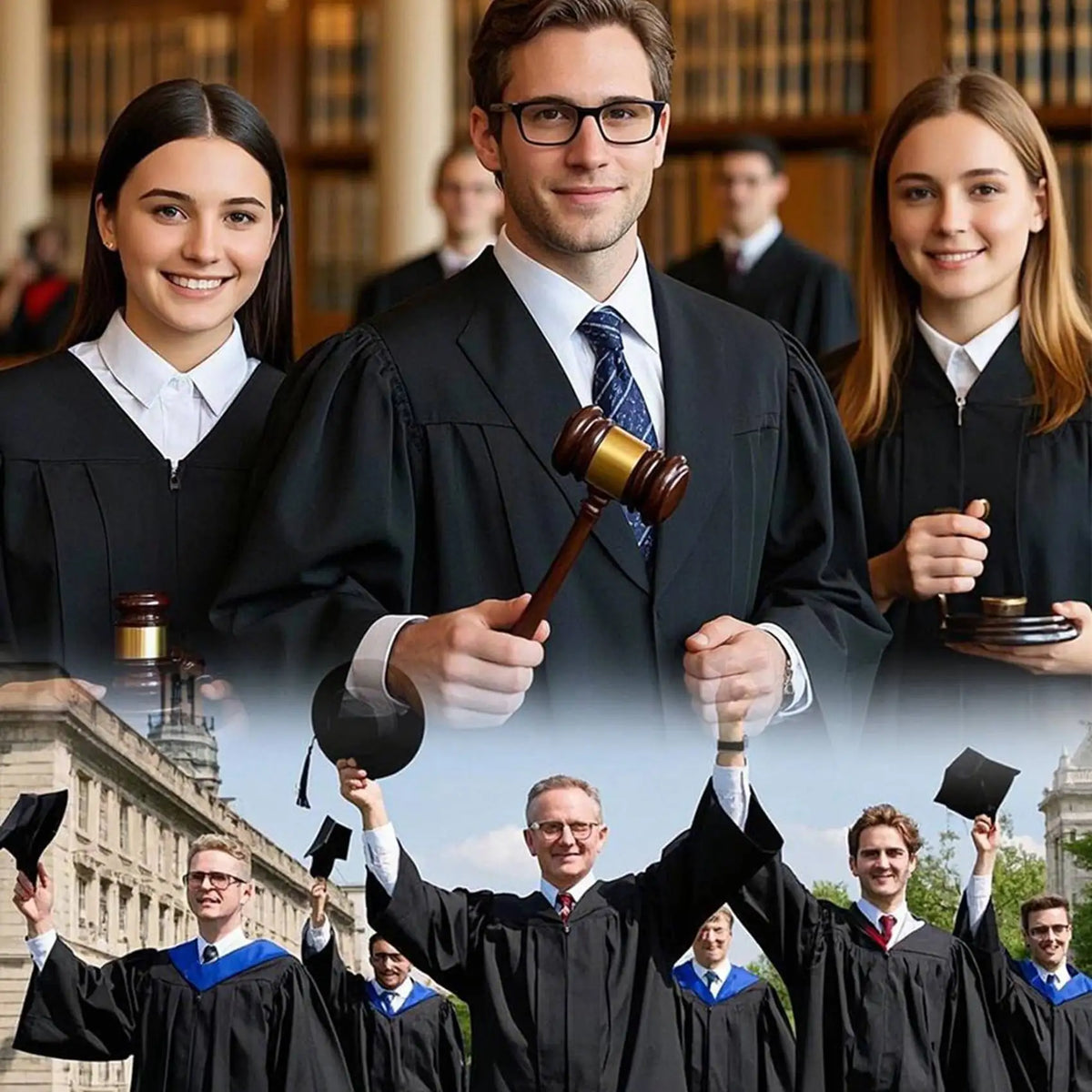 Wooden Gavel & Sound Block Set 4-Pack – Judge, Auction