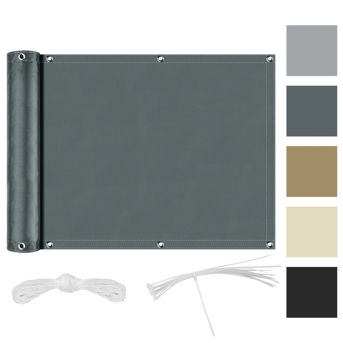 Waterproof UV-Resistant Balcony Privacy Screen – Oxford Cloth