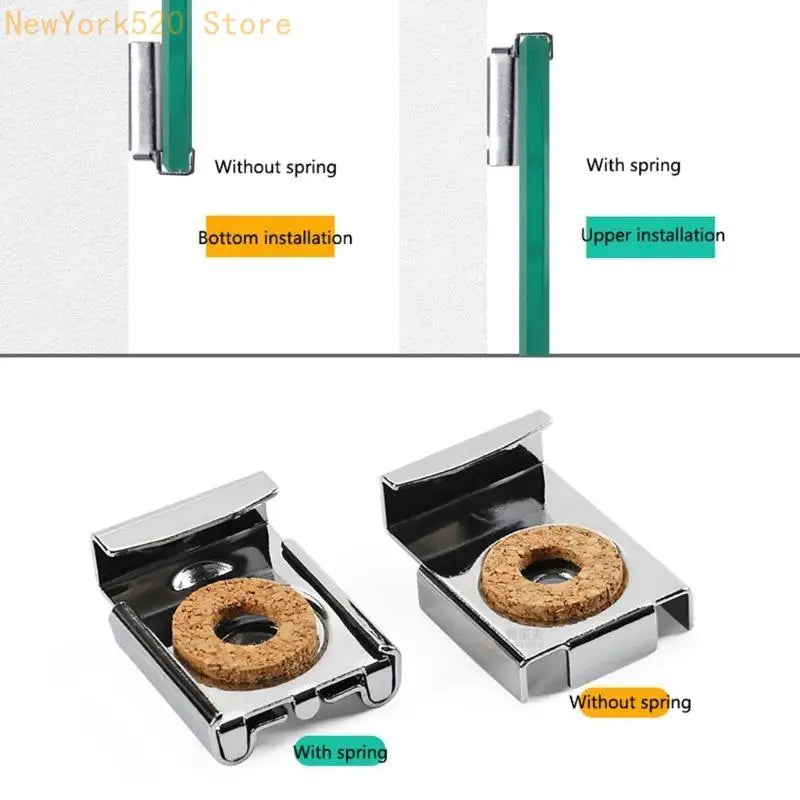 4-Pack Adjustable Mirror Mounting Clips – Glass Shelf Support