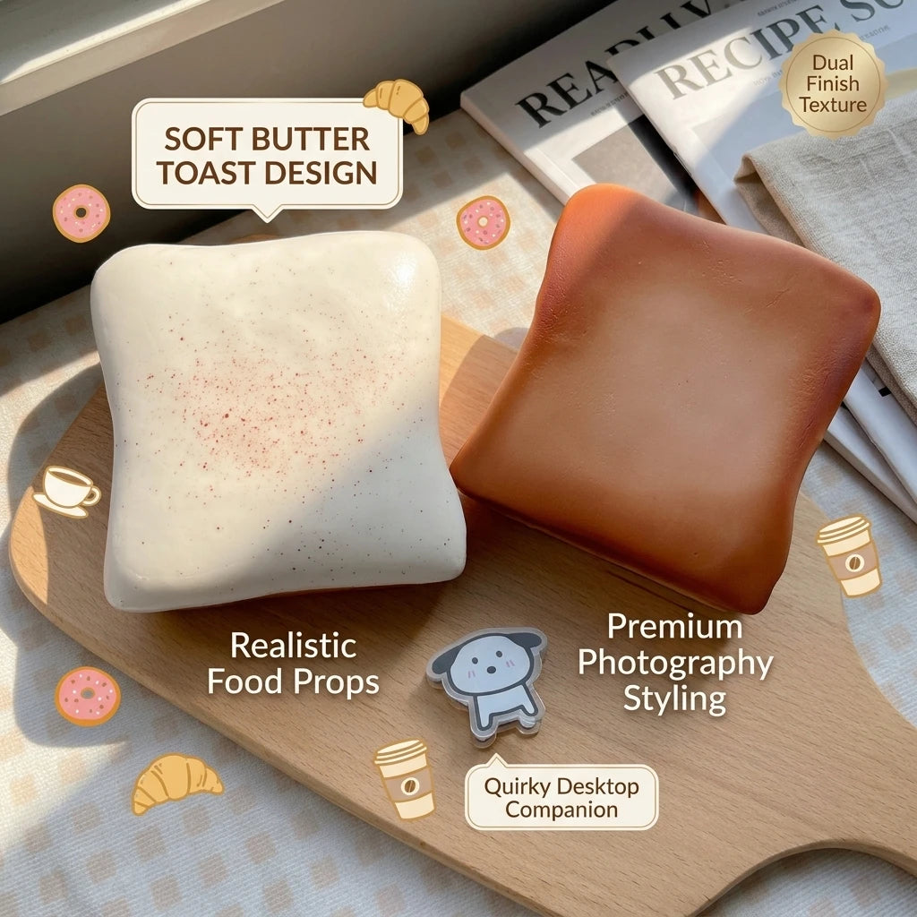 Strawberry Toast Slow Rebound Squeeze Toy – Soft PU Foam Gift