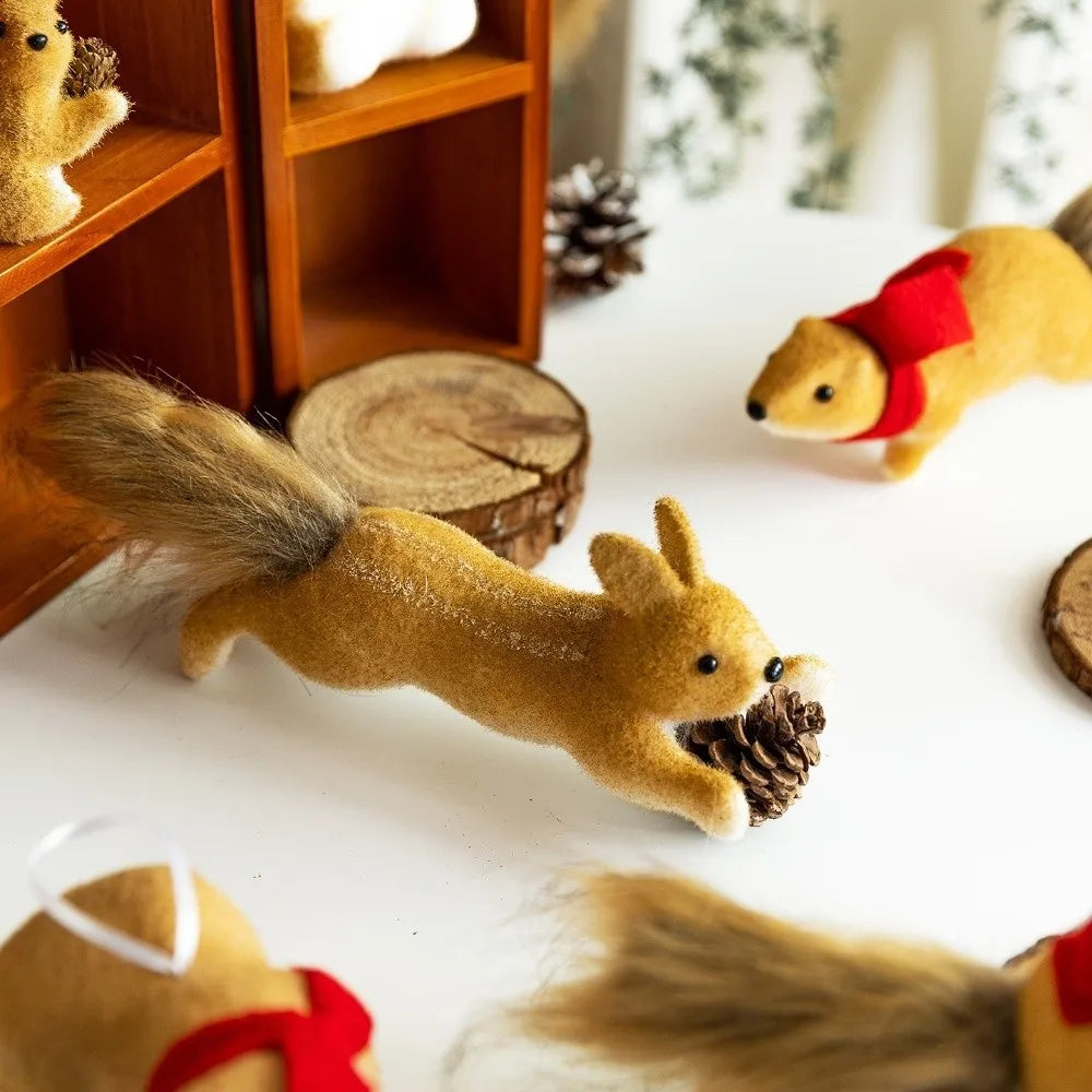 Foam Christmas Squirrel Ornament – Xmas Tree Pendant Decor