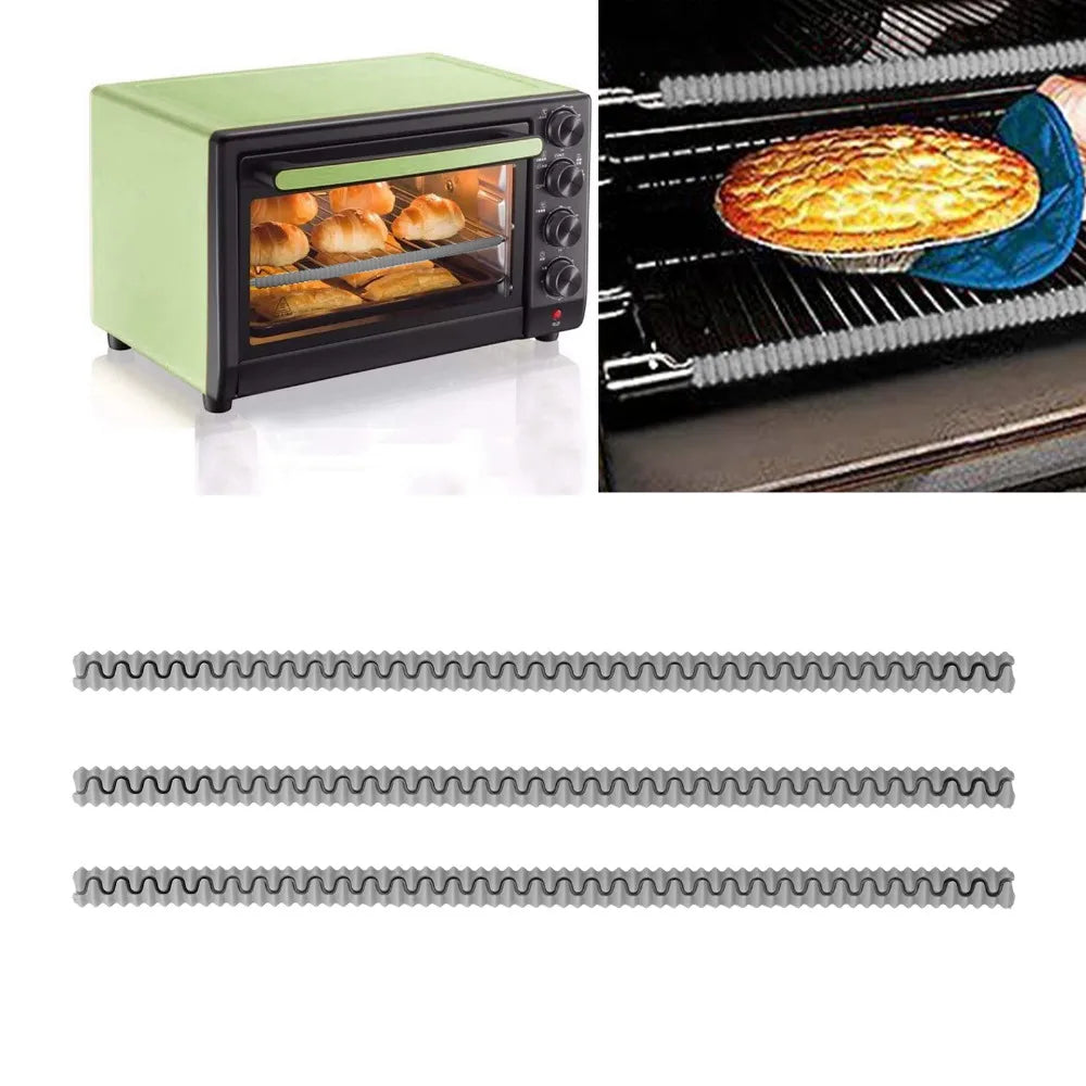 3-Pack Silicone Oven Rack Covers – Foldable Anti-Scald Protector