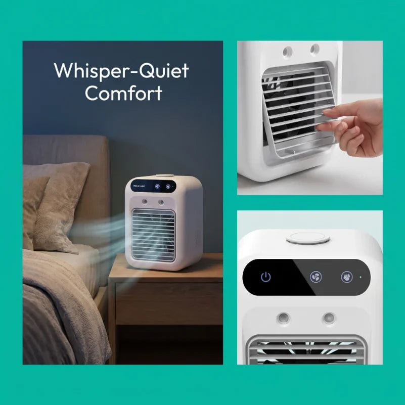 Mini USB Portable Cooling Fan & Humidifier – Home & Office