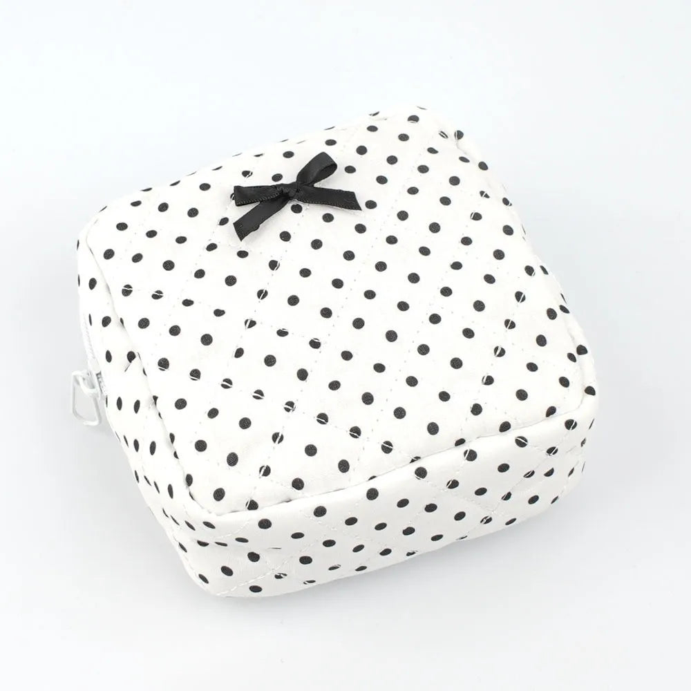 Polka Dot Makeup Bag – Large Travel Toiletry Organizer