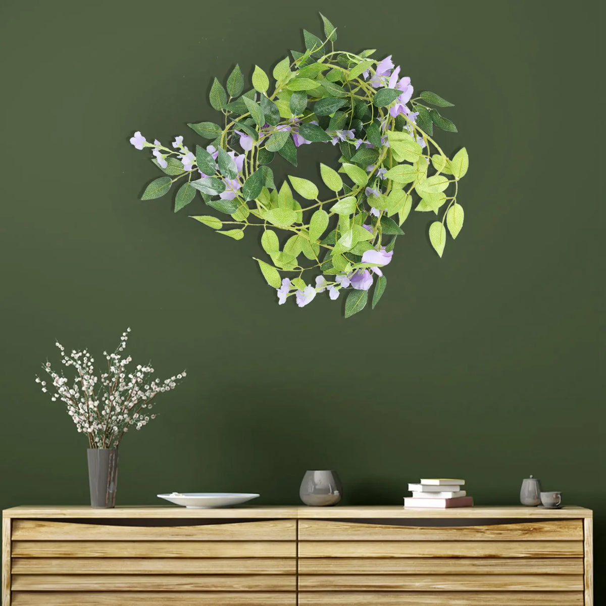 2-Pack 7Ft Artificial Wisteria Vine Garland – Indoor & Outdoor