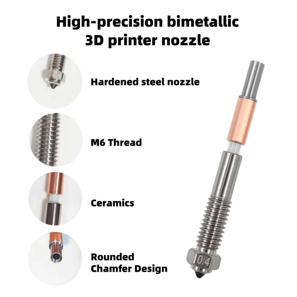 BEGRINT Bimetallic Hotend Nozzles for QIDI Plus4 – 0.2–0.8mm