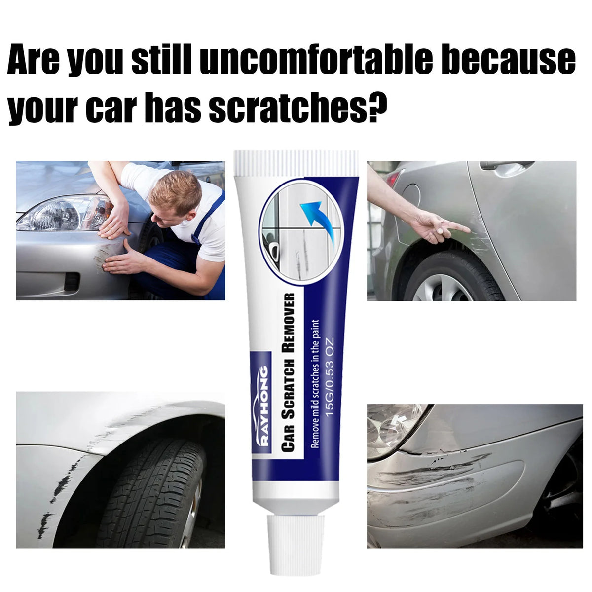 Car Scratch Remover Paste with Sponge – All Paint Finishes