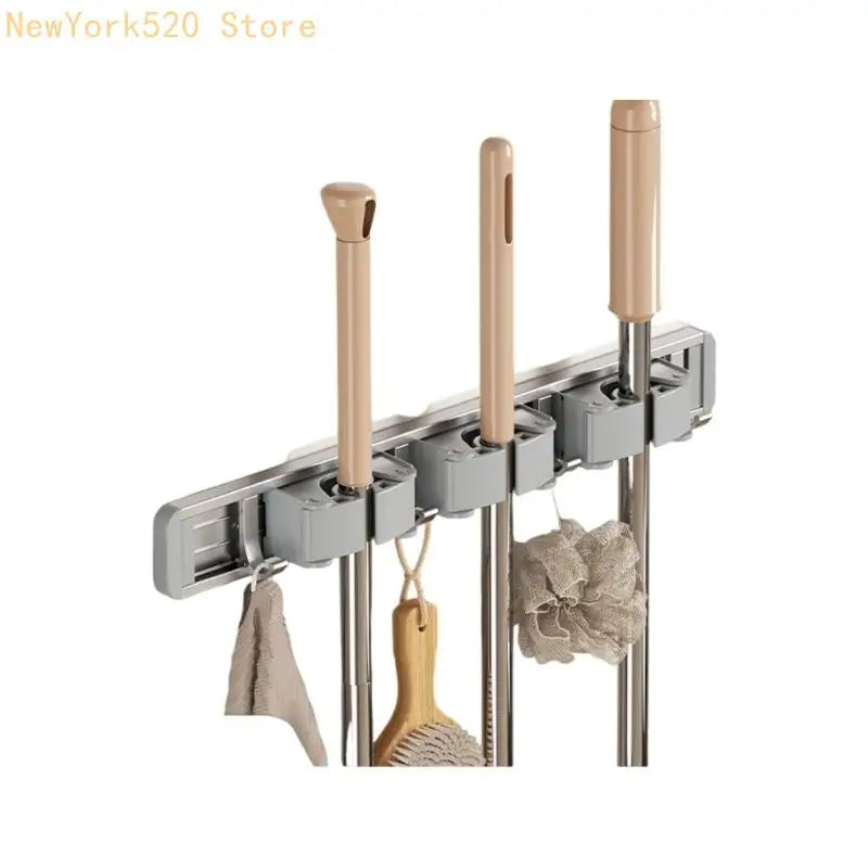 Adhesive Mop & Broom Holder with Adjustable Clamps – VIBE