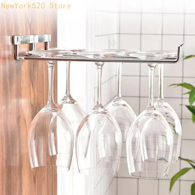 10-Inch Double Row Wine Glass Rack – Holds 6 Glasses