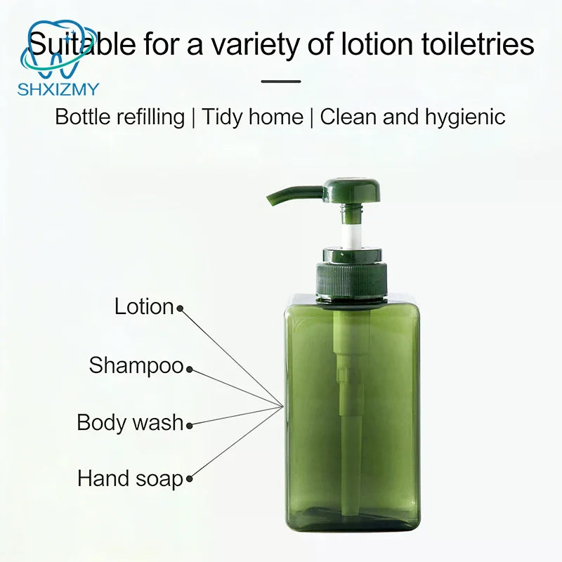 Square Pump Soap Dispenser – Lotion, Shampoo & Shower Gel Bottle