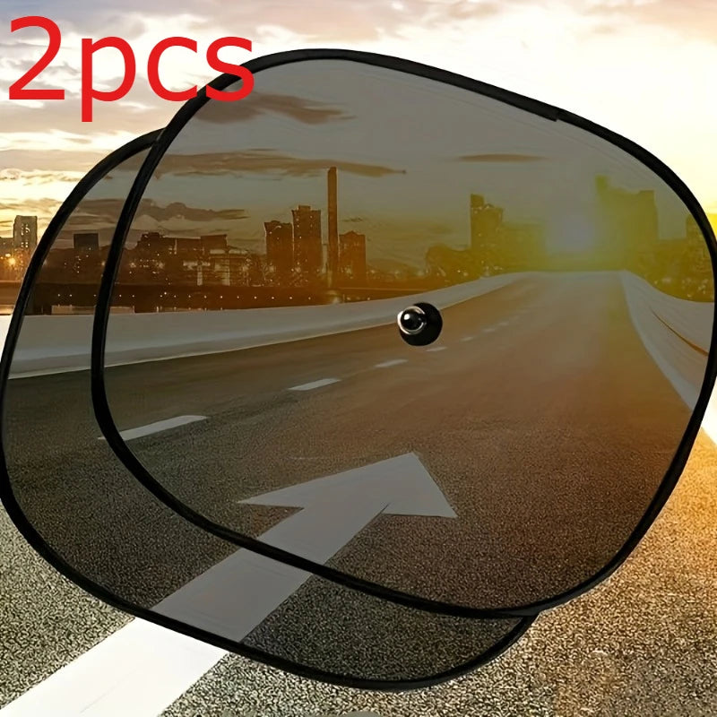 2-Pack Roll-Up Car Window Sunshade – Electrostatic Mesh Side Shade