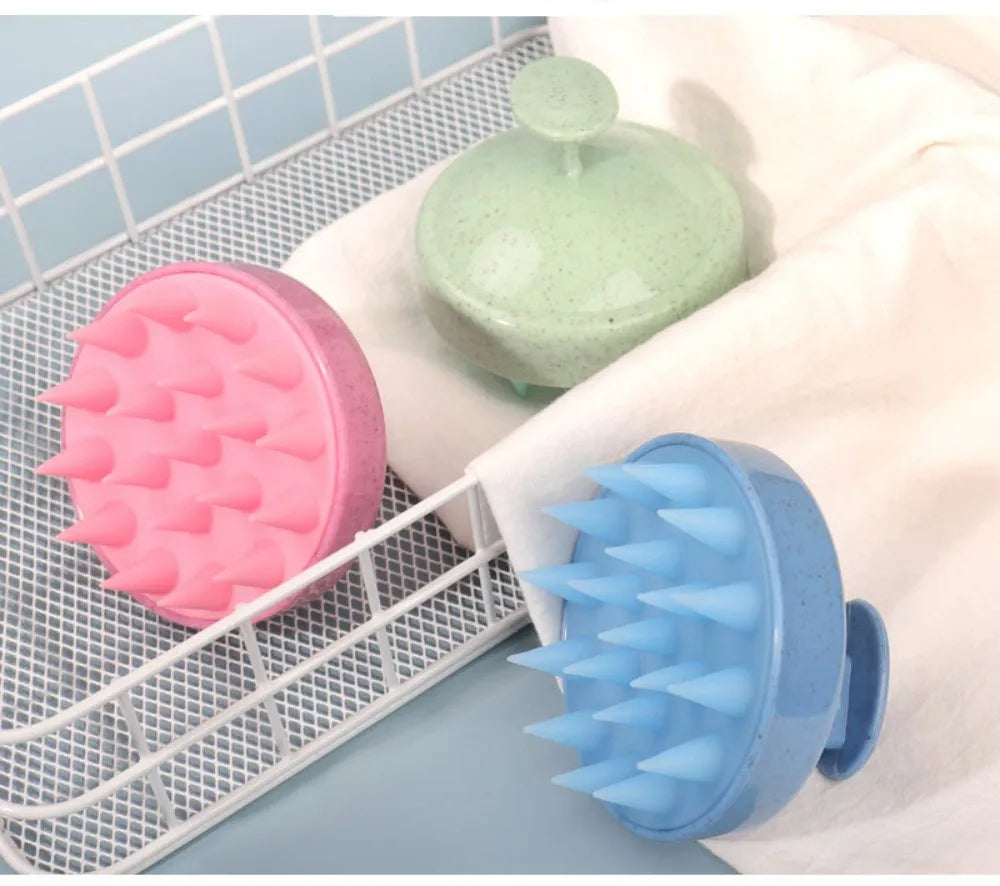Silicone Scalp Massage Shampoo Brush – Bath & Hair Tool