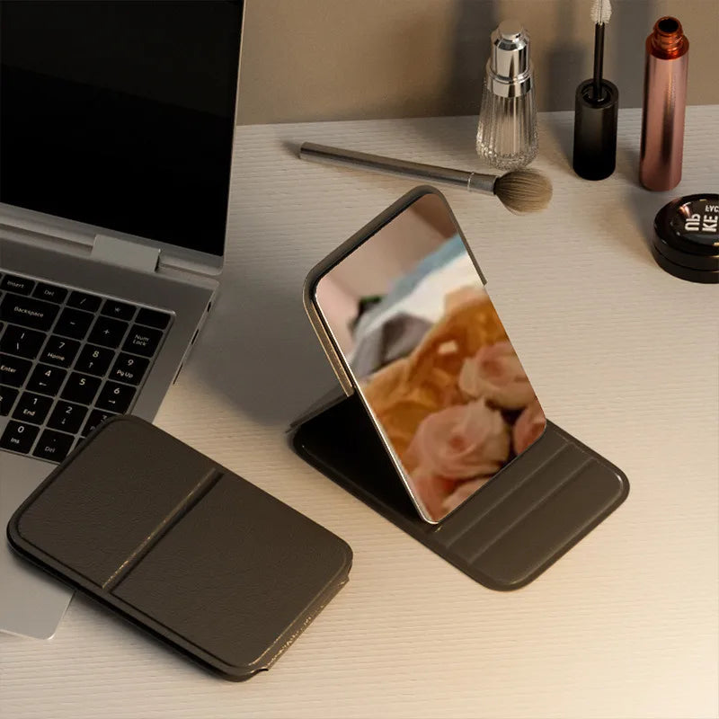 Foldable Mini Makeup Mirror – Portable Desktop Cosmetic Mirror