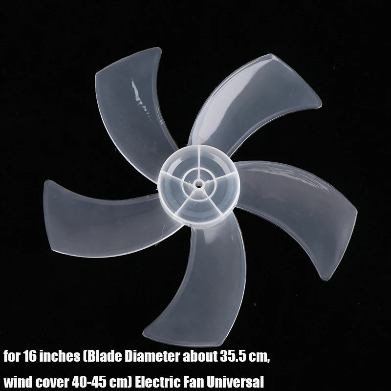 16-Inch 5-Leaf Replacement Fan Blade with Nut Cover – PP Plastic