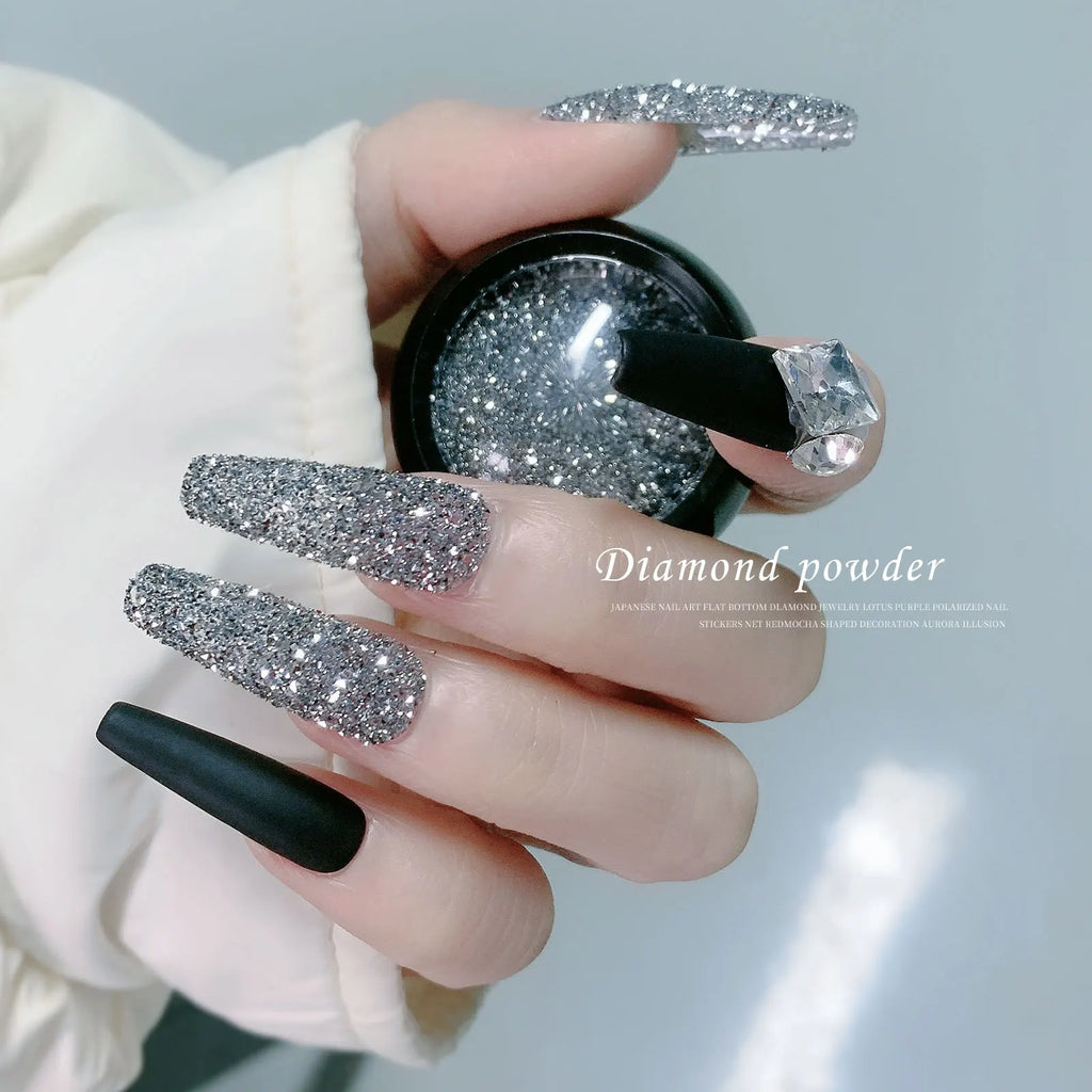 Crystal Broken Diamond Nail Glitter Powder – High Gloss Sparkle