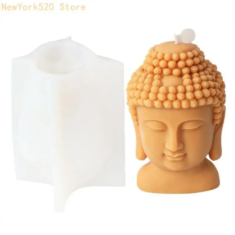 Silicone Buddha Head Mold – Resin & Gypsum DIY Casting
