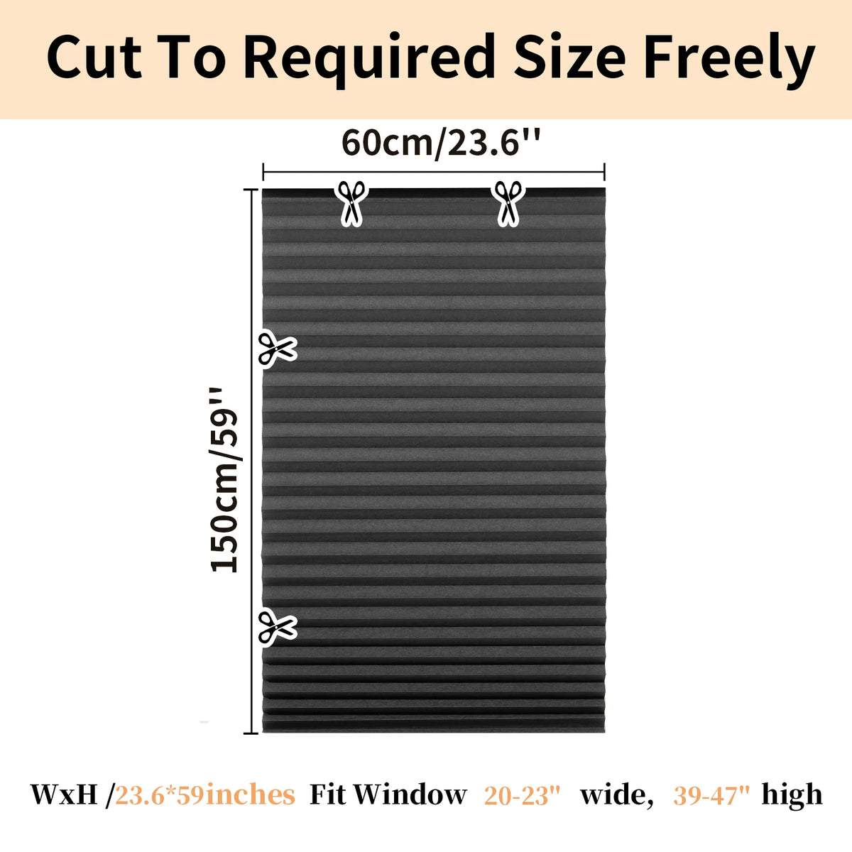 Temporary Paper Window Blinds – No Drill, Cut to Size, Cordless