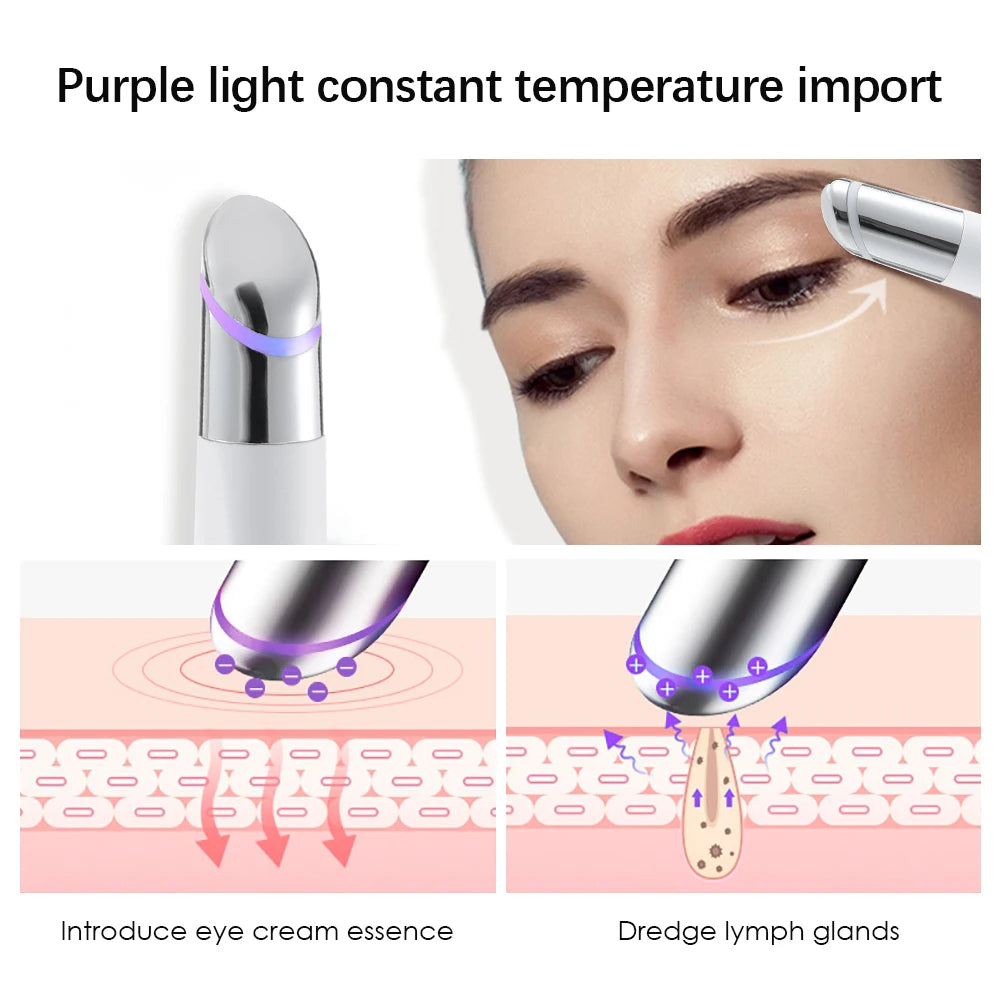 Hailicare Eye Massager – LED Light Vibration Heated Beauty Device