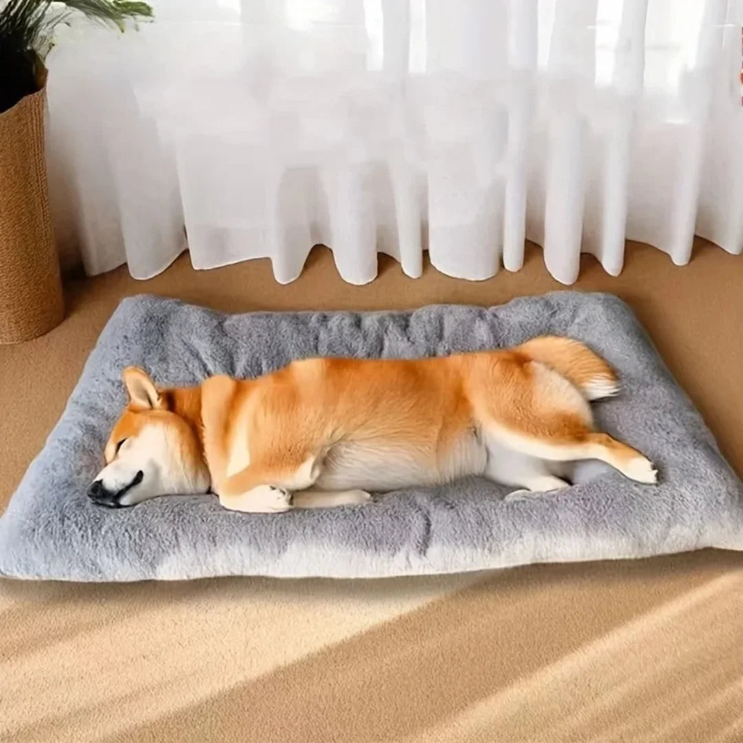 Large Plush Dog Bed Sofa – Soft Thickened Pet Crate Mat