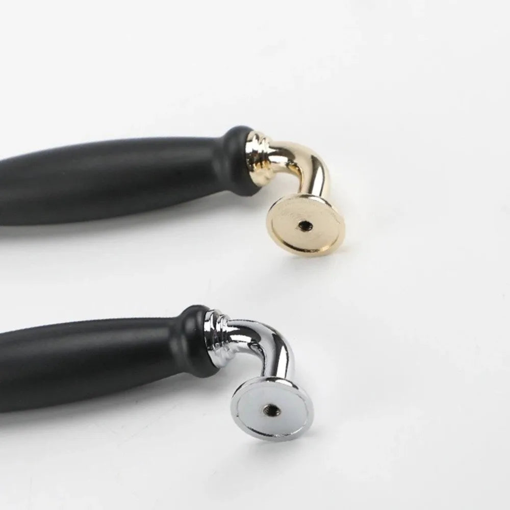 Black Zinc Alloy Drawer Knob – Modern Single Hole Cabinet Handle