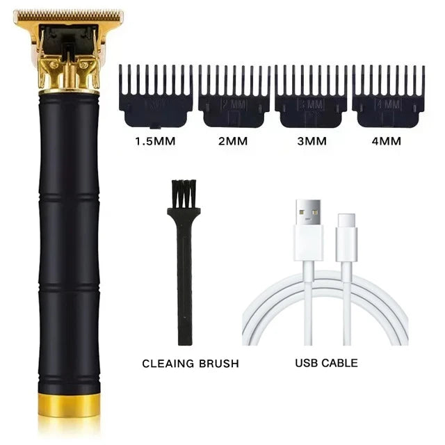 Vintage T9 Rechargeable Hair Clipper & Beard Trimmer for Men