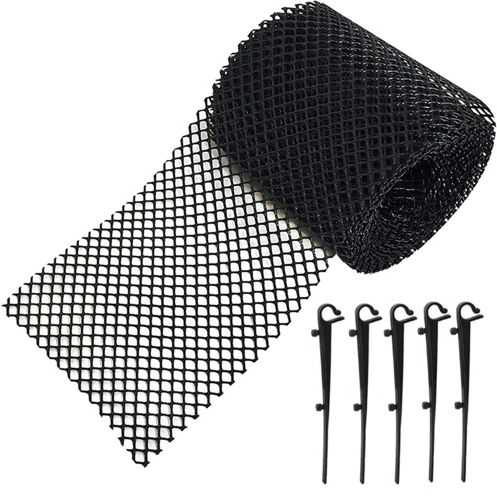 Mesh Gutter Guard Leaf Protection Net – 2 Rolls + 30 Nails